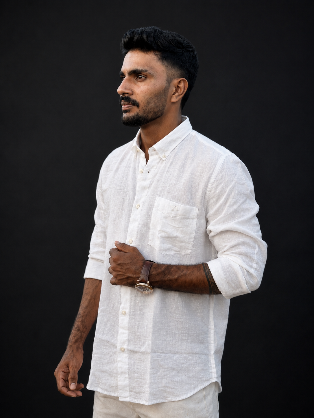 Royal White | Premium Men’s 100% Pure Linen Shirt