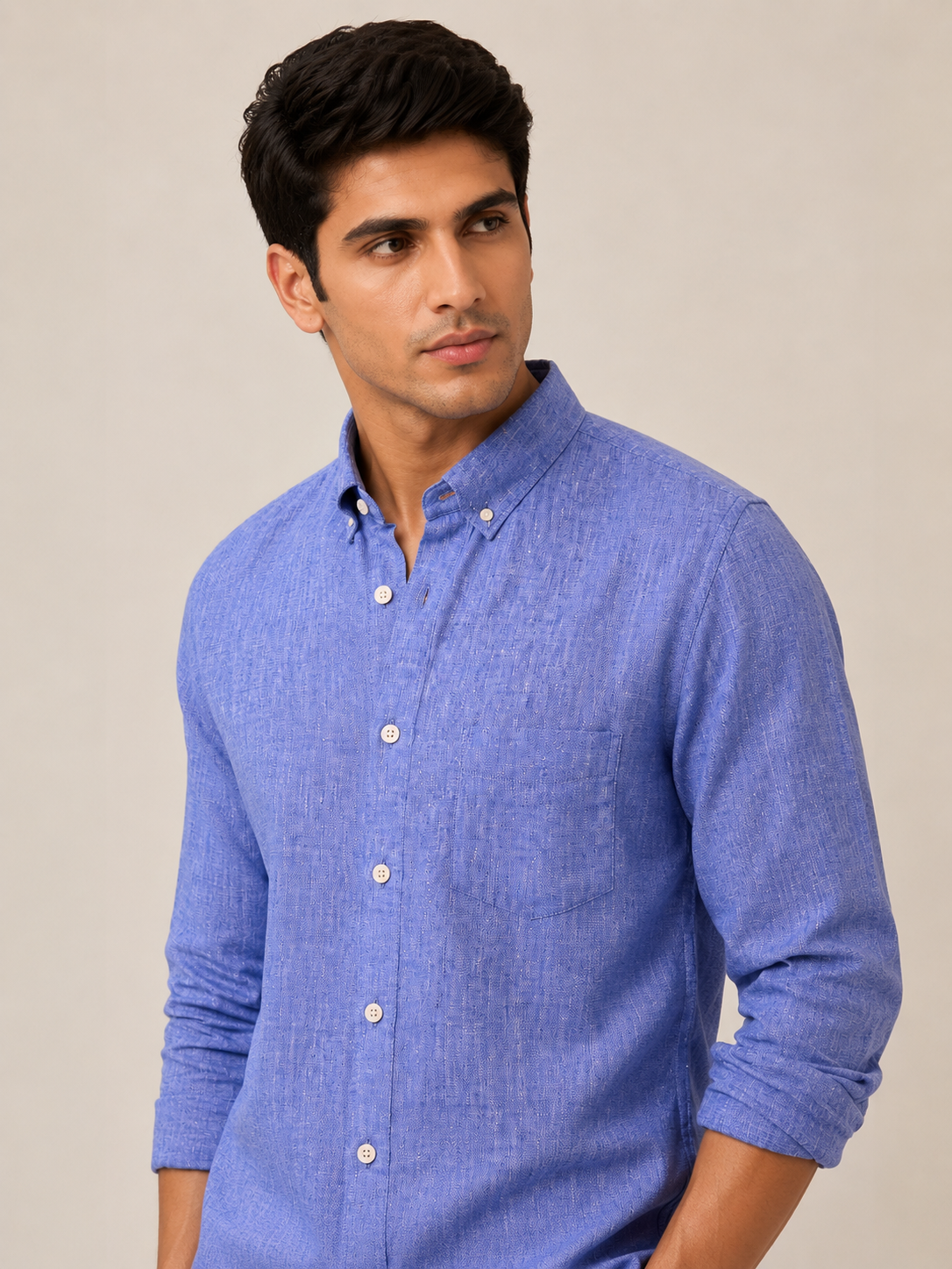 Coastal Blue | Premium Men’s 100% Pure Linen Shirt