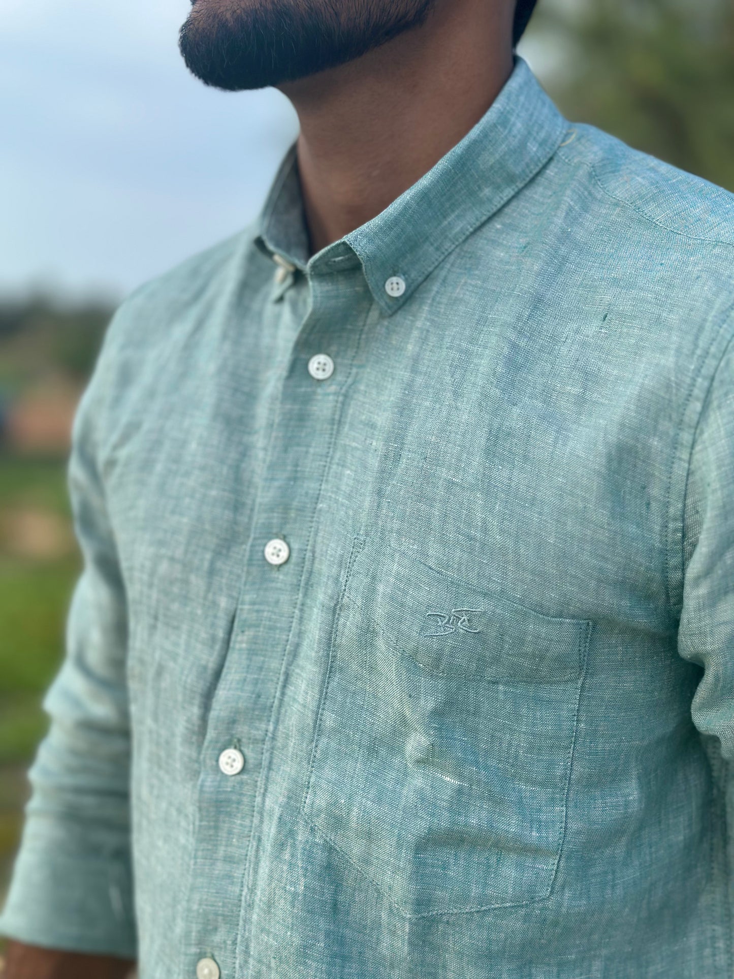 Urben Sage | Premium Men’s 100% Pure Linen Shirt