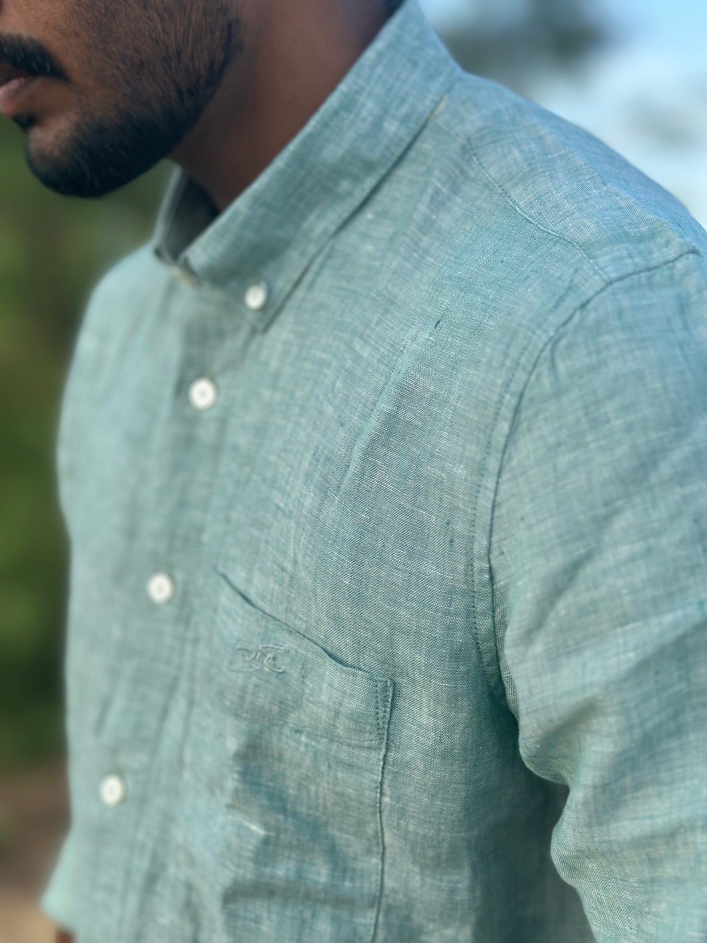 Urben Sage | Premium Men’s 100% Pure Linen Shirt