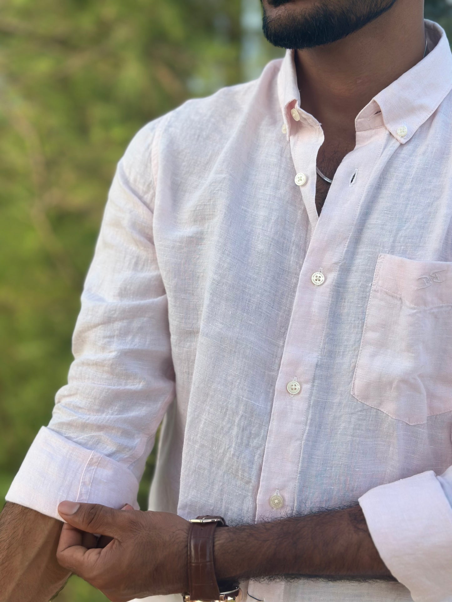 Ivory Dune Plain | 100% Premium Men’s Pure Linen Shirt
