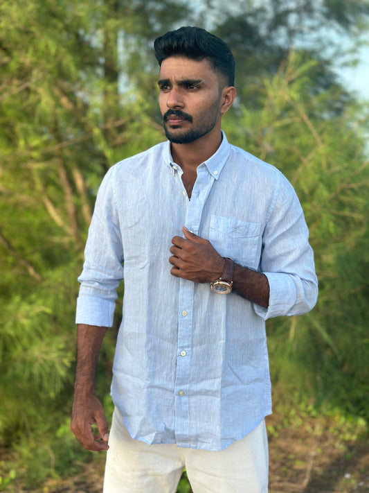 Fresh Mint | Premium Men’s 100% Pure Linen Shirt