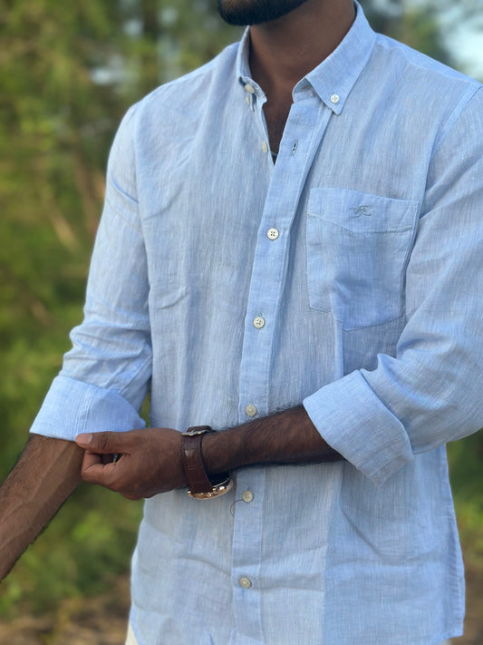 Fresh Mint | Premium Men’s 100% Pure Linen Shirt