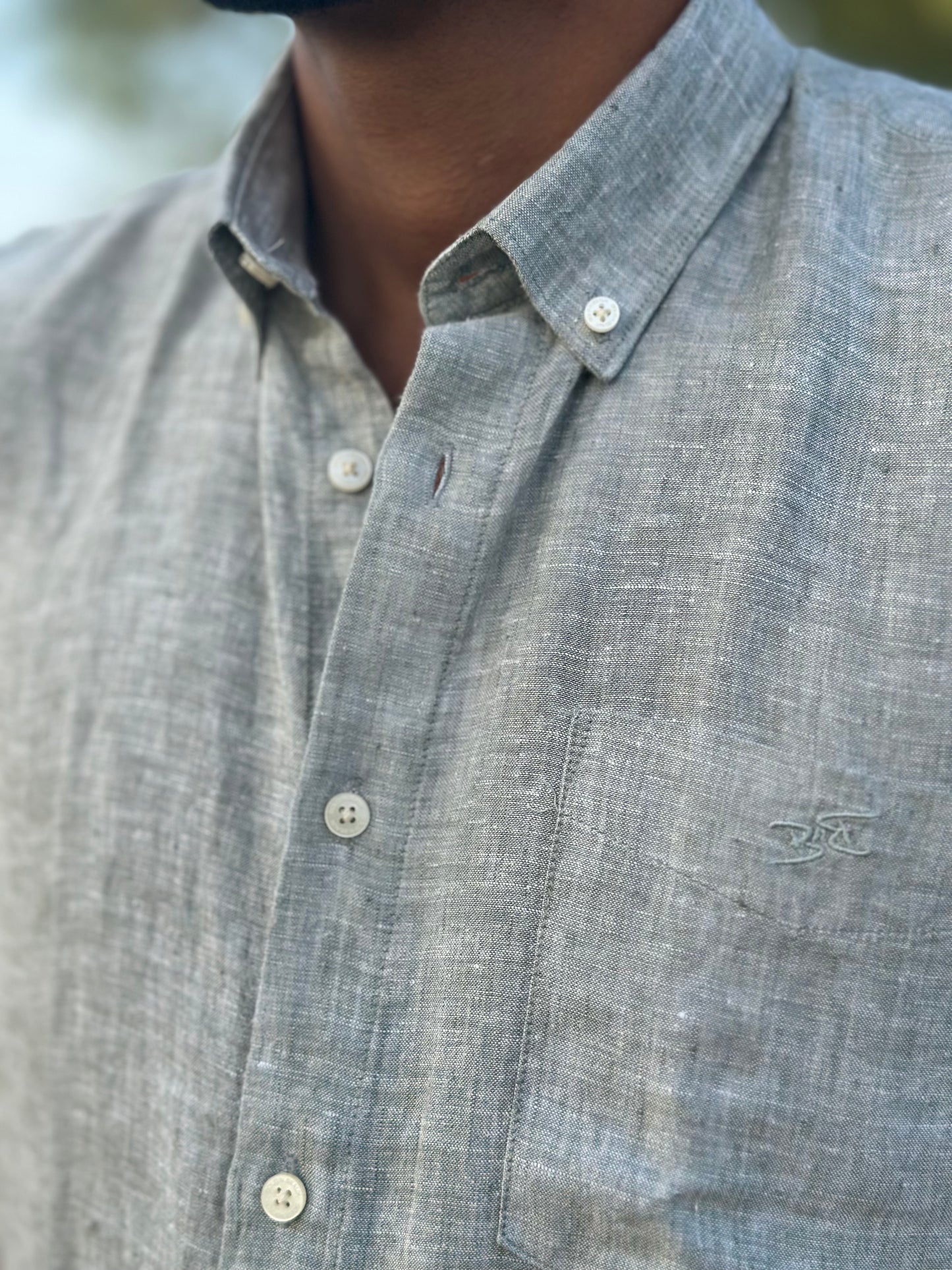 Sage Meadow | Premium Men’s 100% Pure Linen Shirt
