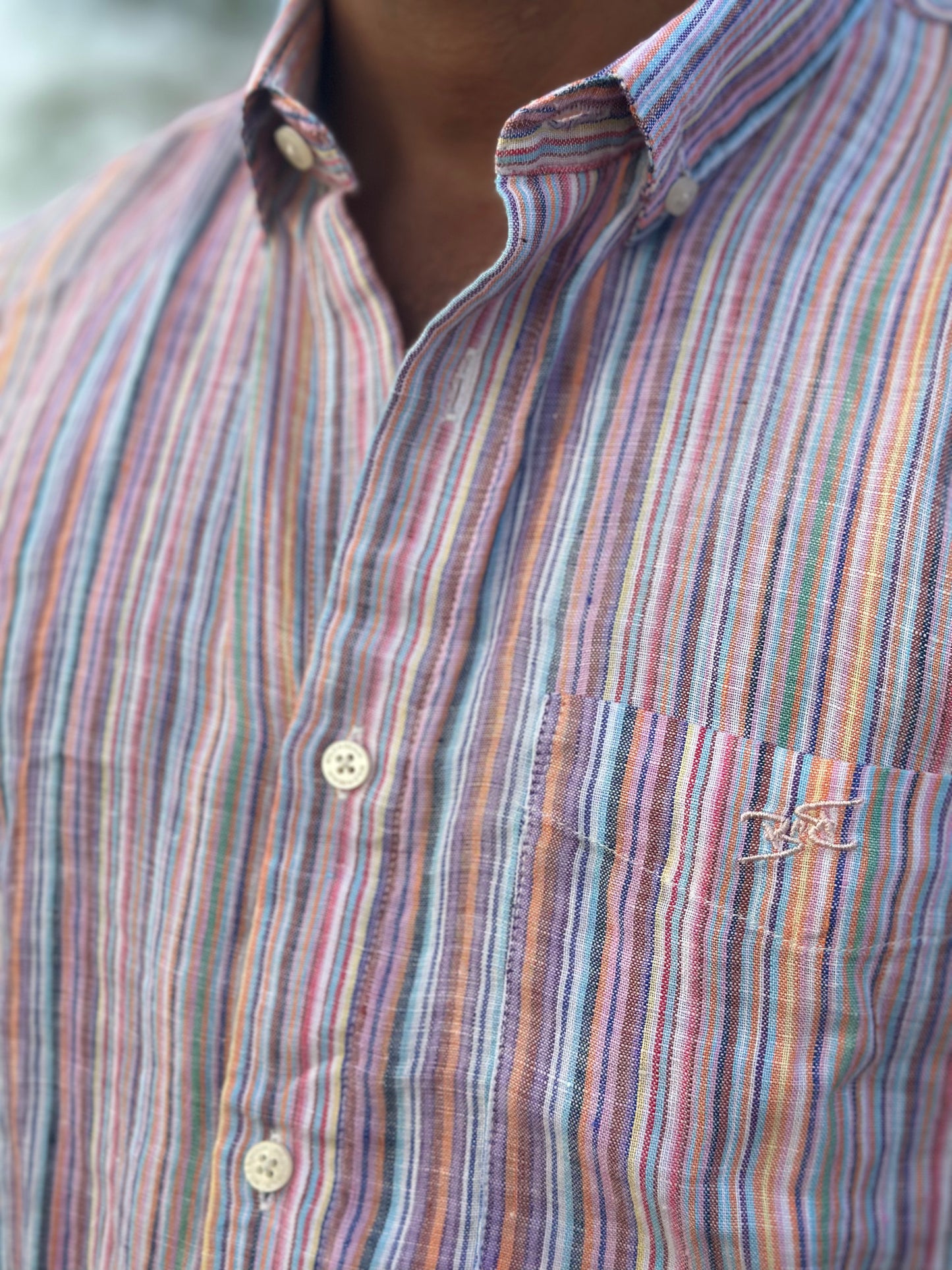 Sun Harbour Stripes | 100% Premium Men’s Pure Linen Shirt