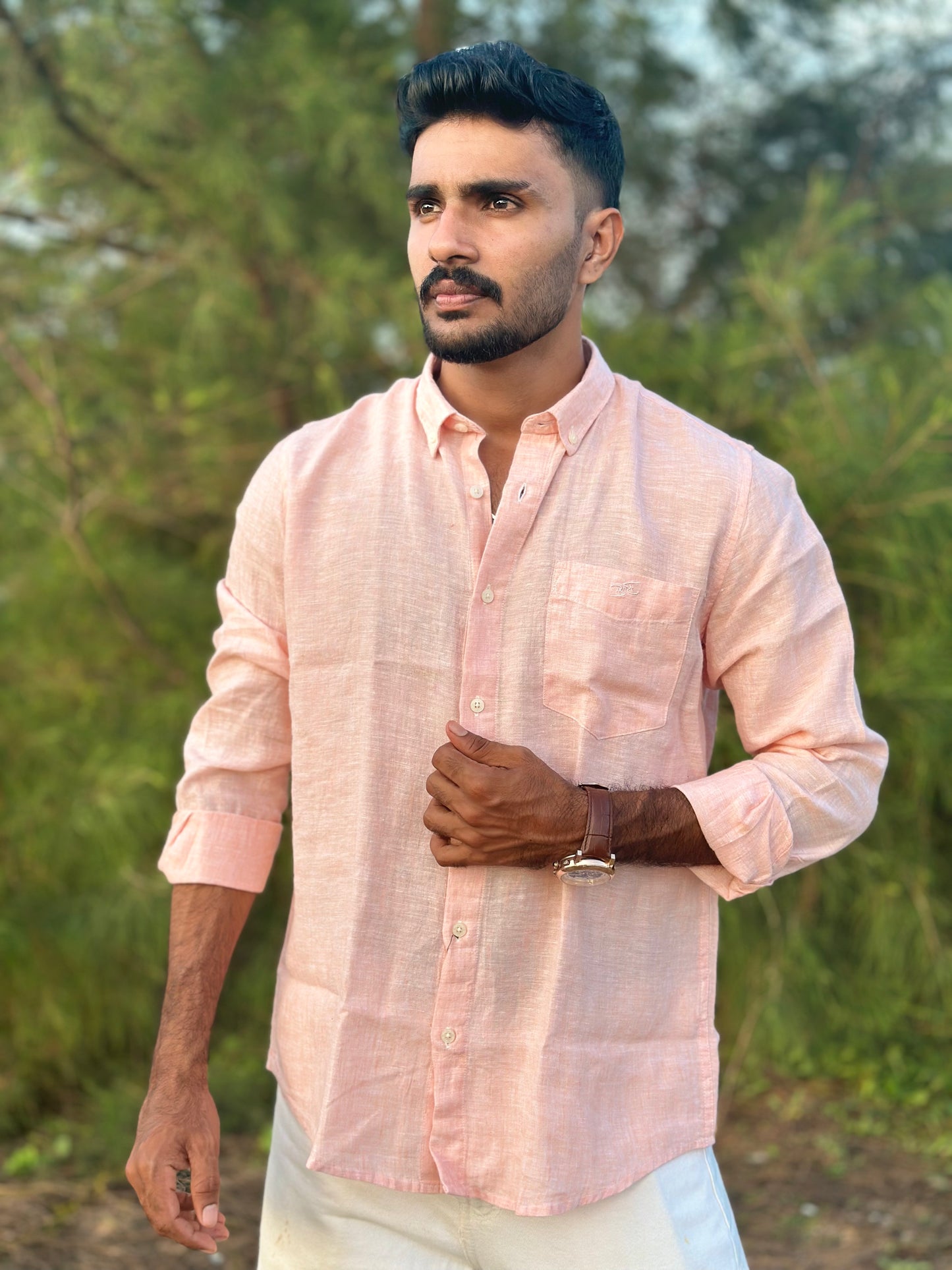 Sunset Sand | 100% Premium Men’s Pure Linen Shirt