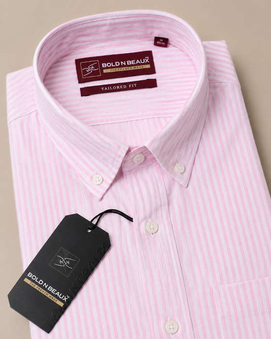 Pink Stripes | Premium Men’s 100% Pure Linen Shirt