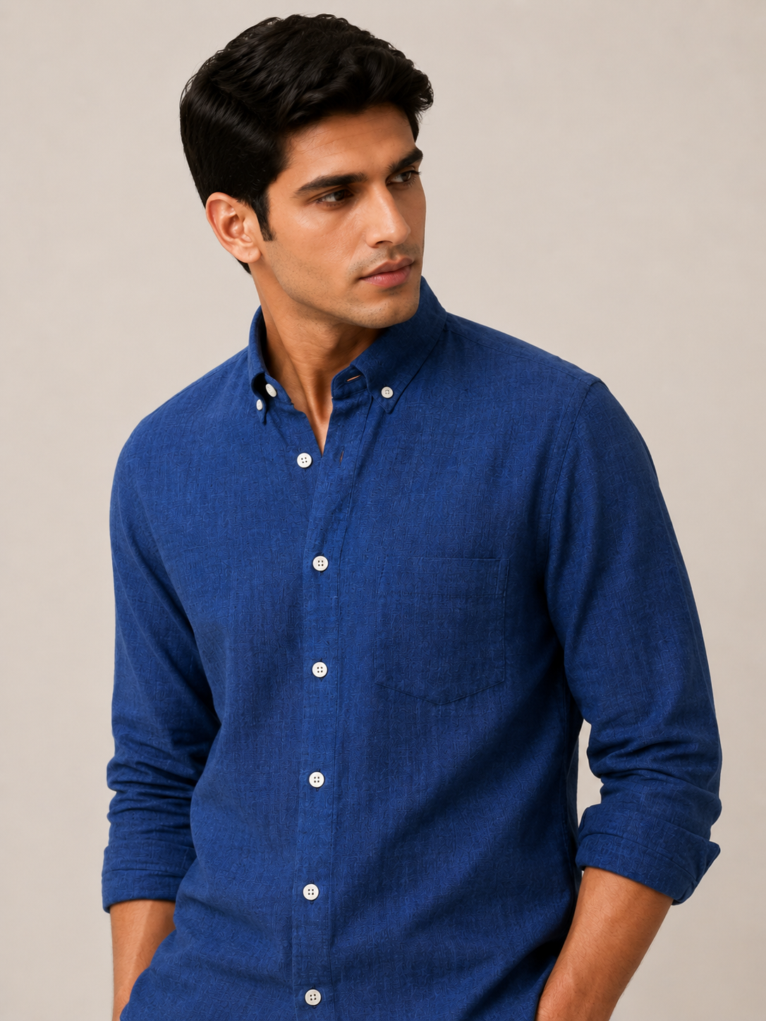 Royal Cove Blue | Premium Men’s 100% Pure Linen Shirt