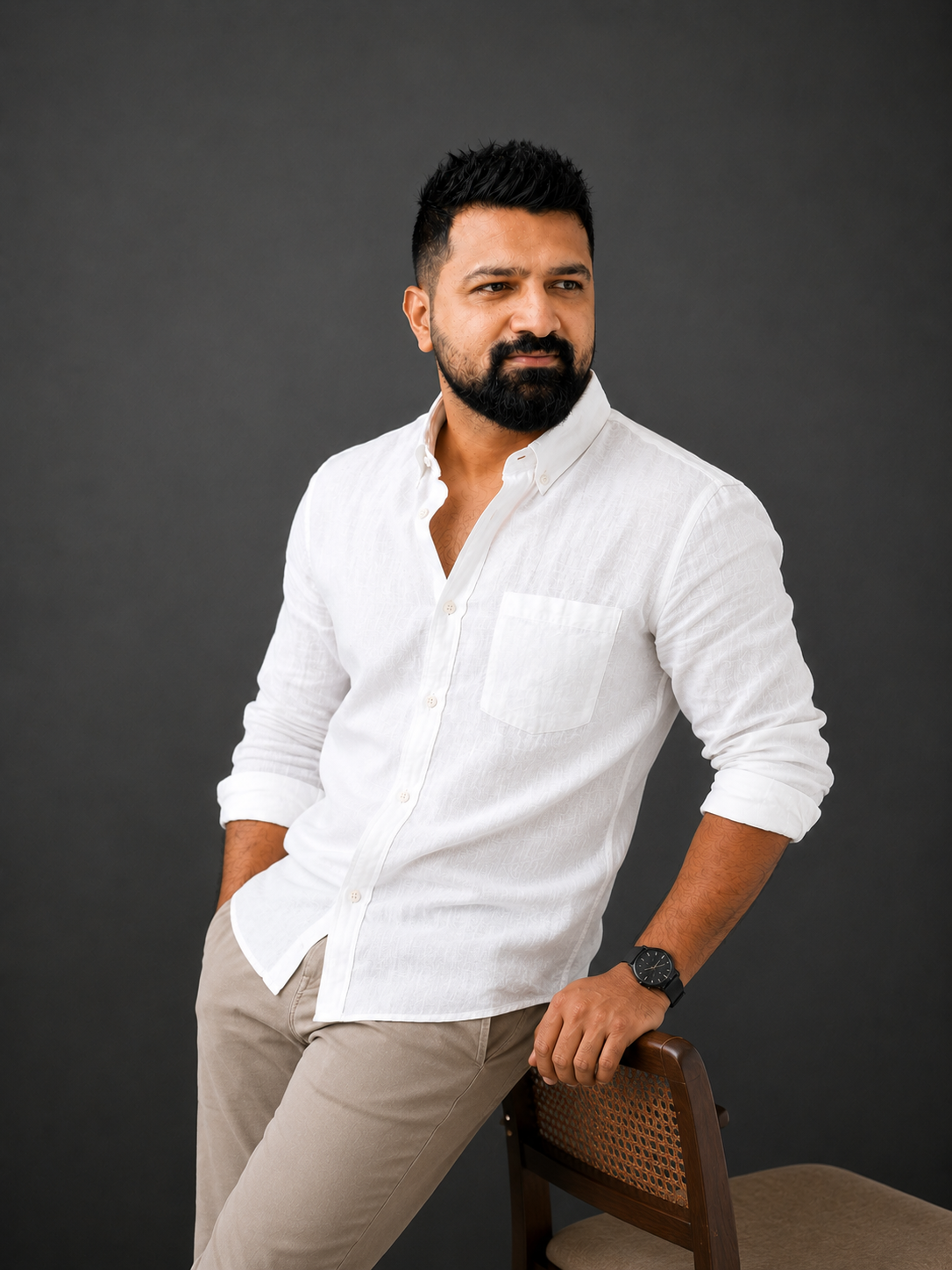 Royal White | Premium Men’s 100% Pure Linen Shirt